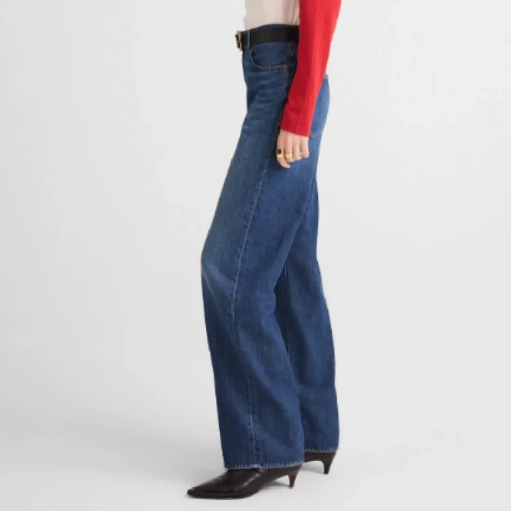 NWT Madewell The Perfect Vintage Wide-Leg Jean Soft Drape Wool Blend Sz. 29 - Picture 3 of 12